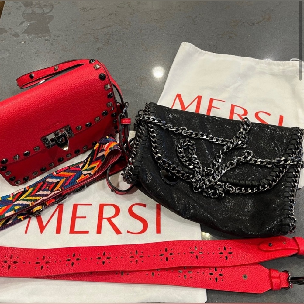 Set of TWO EUC MERSI Vegan Leather Bags